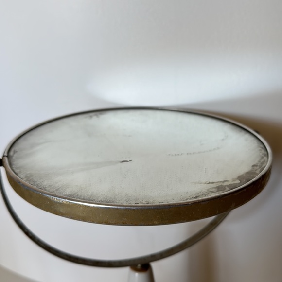 Vintage Removable Hand Held Mirror Porcelain Vanity Bowl Makeup Dressing Table - Picture 5 of 11